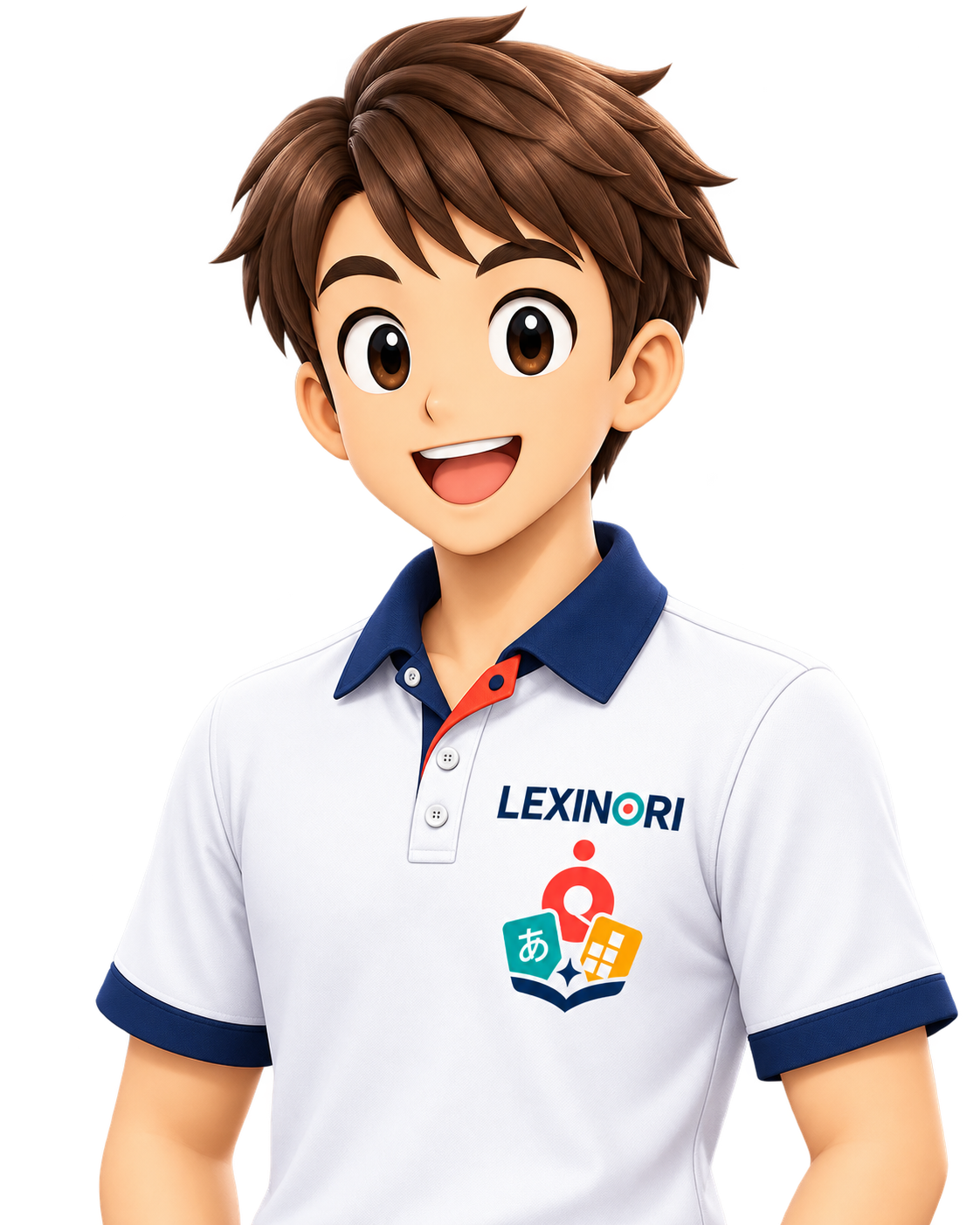 Personagem da LEXINORI dando boas-vindas